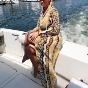 Gold & Black Sheer Maxi Dress Fashion Nova XL Sexy Chain Beach Summer Party Cute